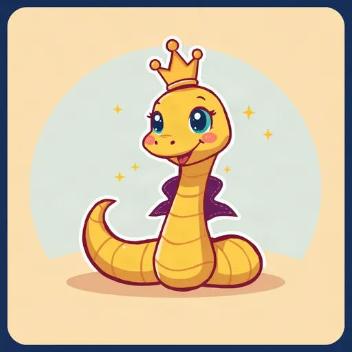 Skin Campeón de Wormhop: una serpiente de caricatura enroscada